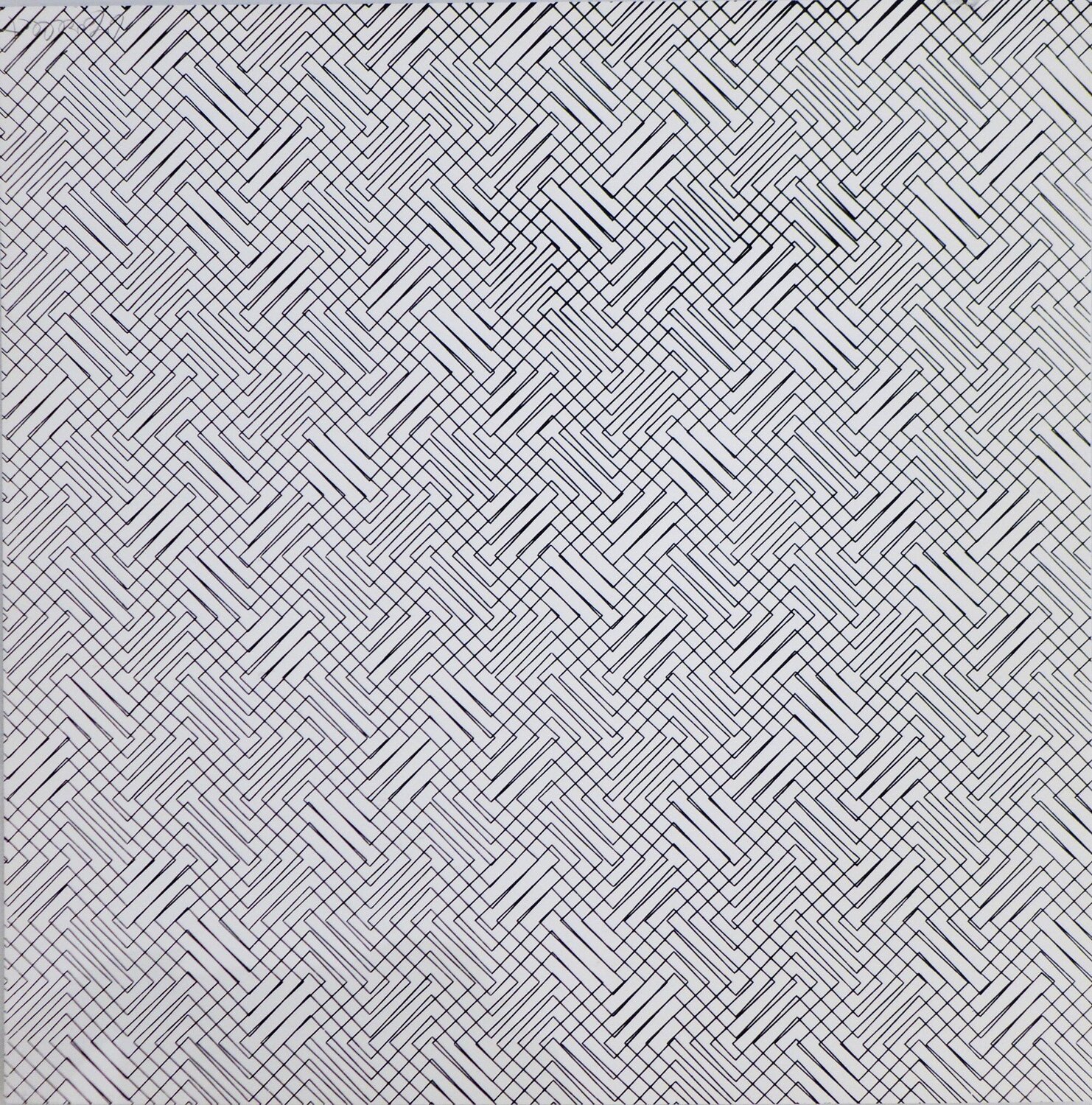 2 trames de chevrons-positif François Morellet Druck zu verkaufen