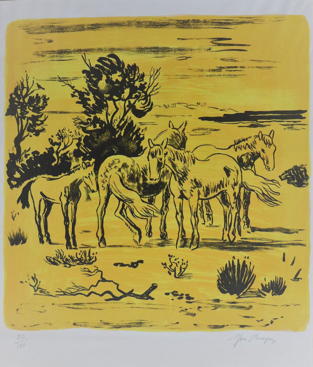 Chevaux en campagne Yves Brayer