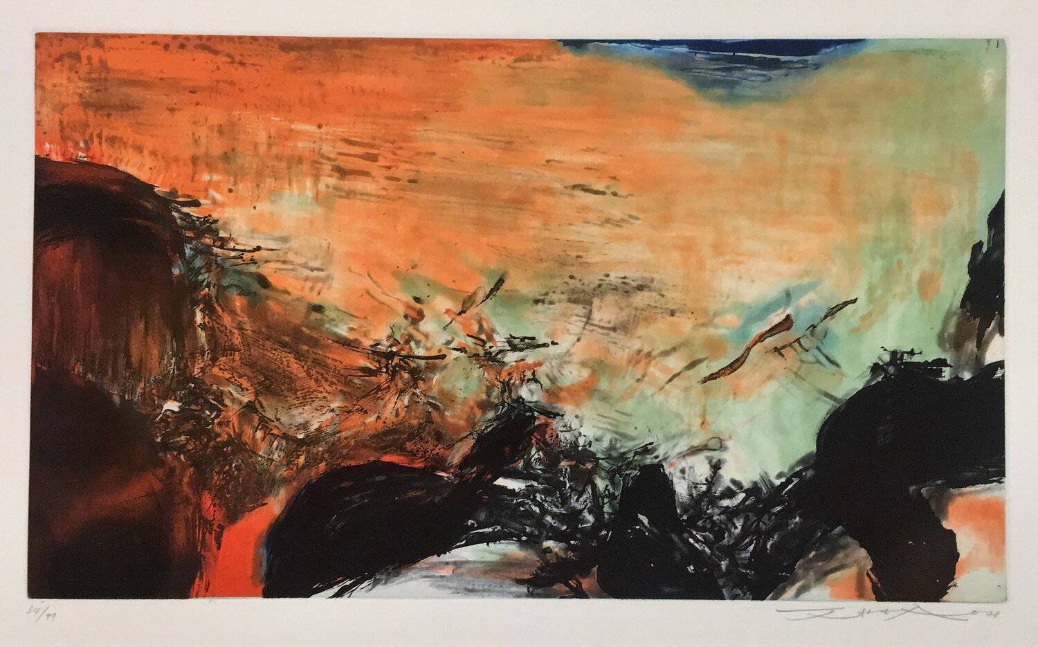 Composition 302B Zao Wou-Ki 趙無極 Stampa in vendita