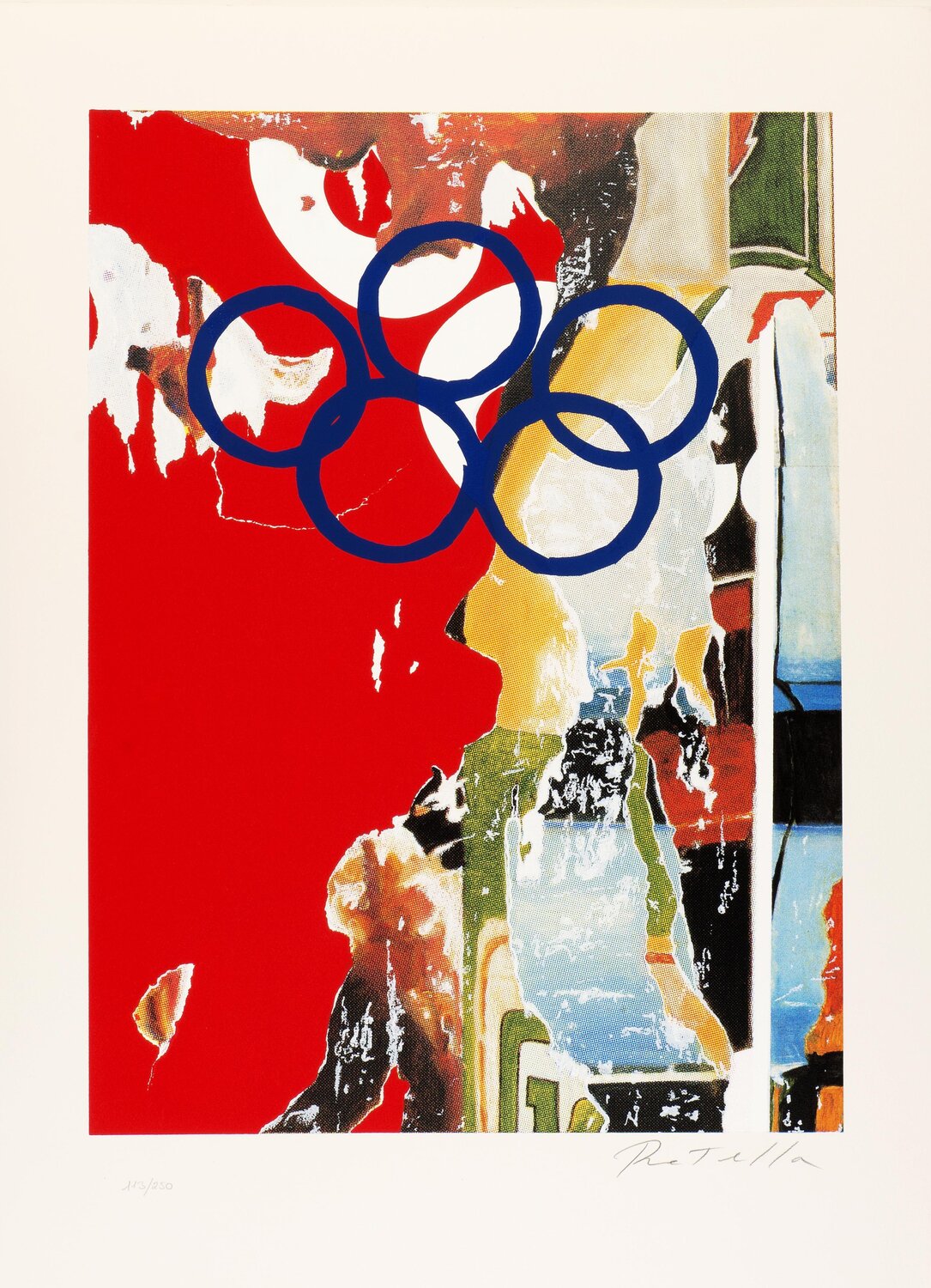 Composition Mimmo Rotella Print for sale