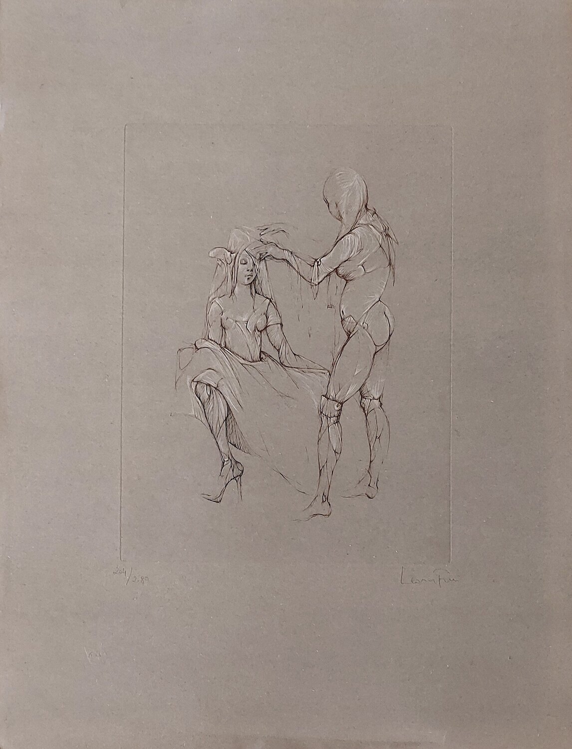 Femme et coiffeuse Leonor Fini Druck zu verkaufen