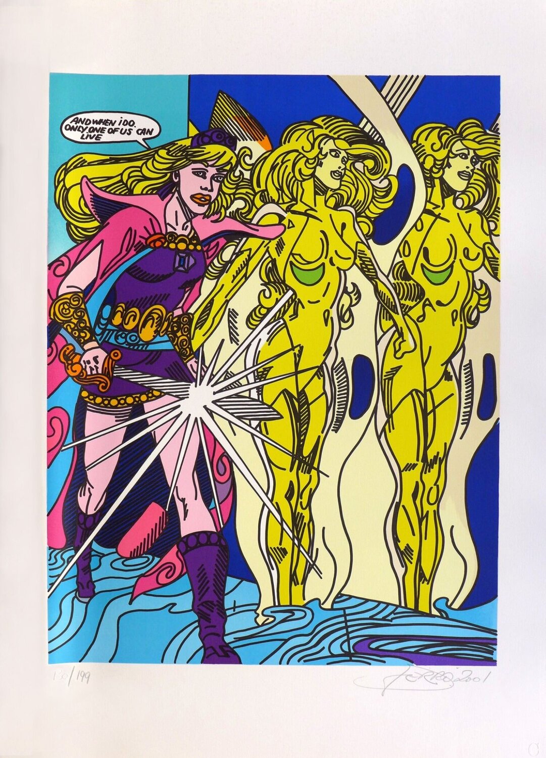 Swordslady Erró Erró Print for sale