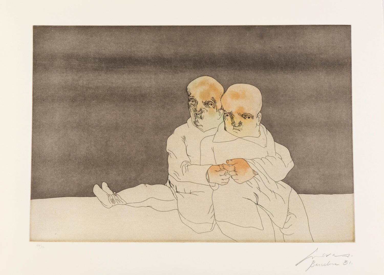 Pareja en el mar José Luis Cuevas Druck zu verkaufen