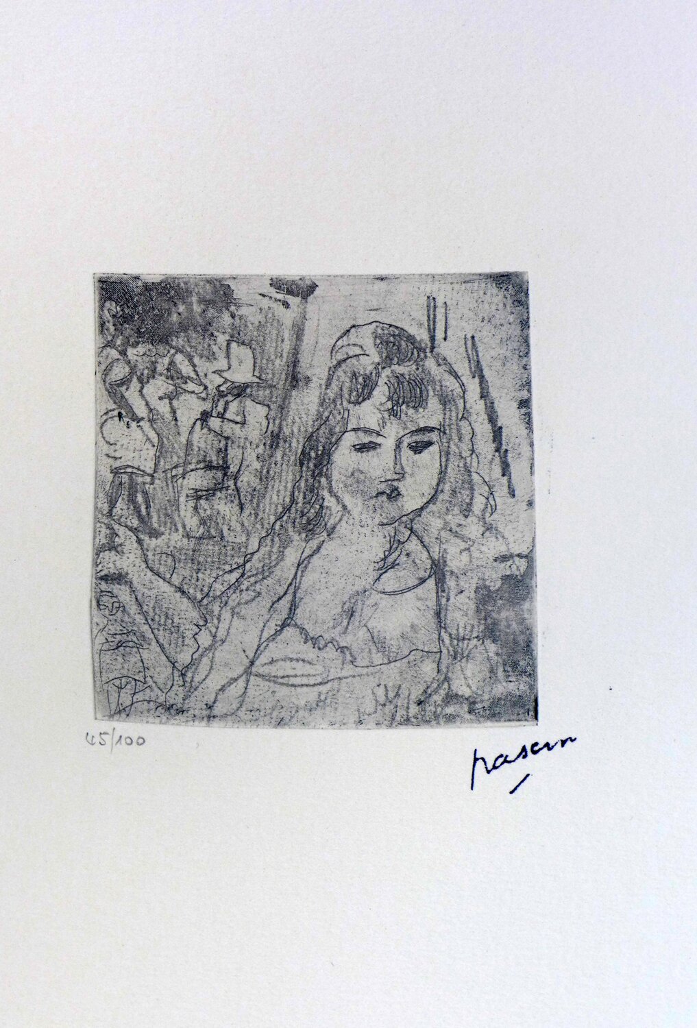 Personnage d'Amerique Jules Pascin Stampa in vendita