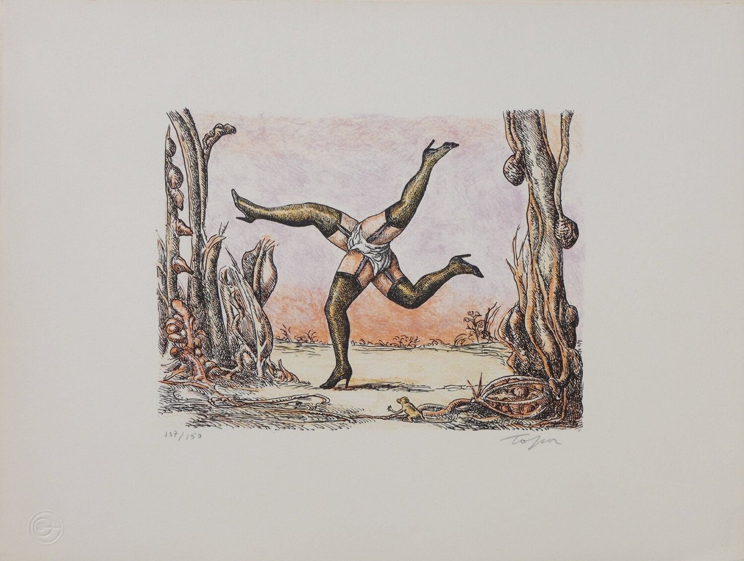 Les quatre jambes Roland Topor Stampa in vendita
