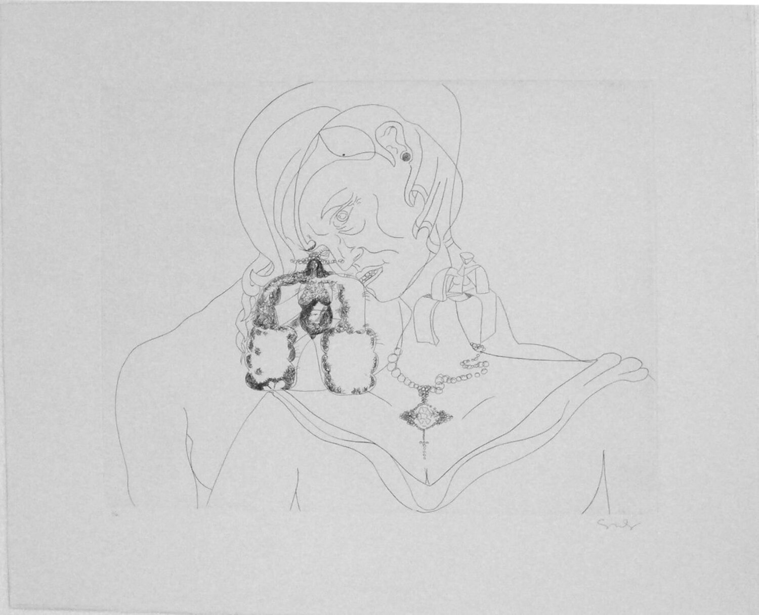 More sketches of Spain-For Miles Davis 3 George Condo Druck zu verkaufen