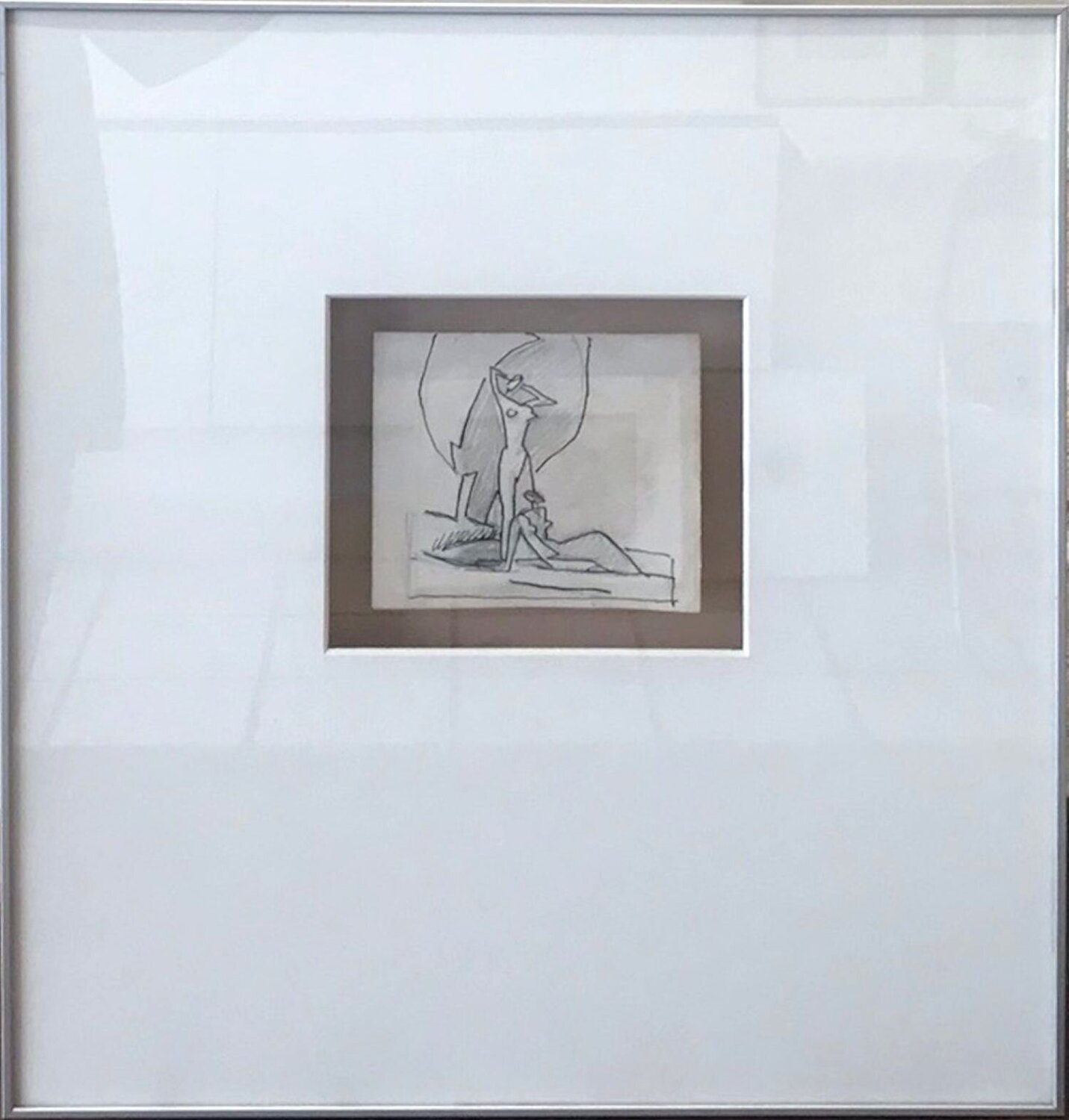 Deux nus au gros arbre n.1 Julio González Werk auf Papier zu verkaufen