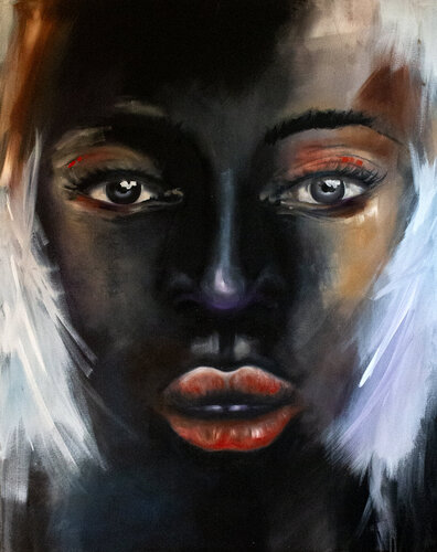 series. lightpainting. heada. van Nadine Auer, Schilderij te koop op Singulart