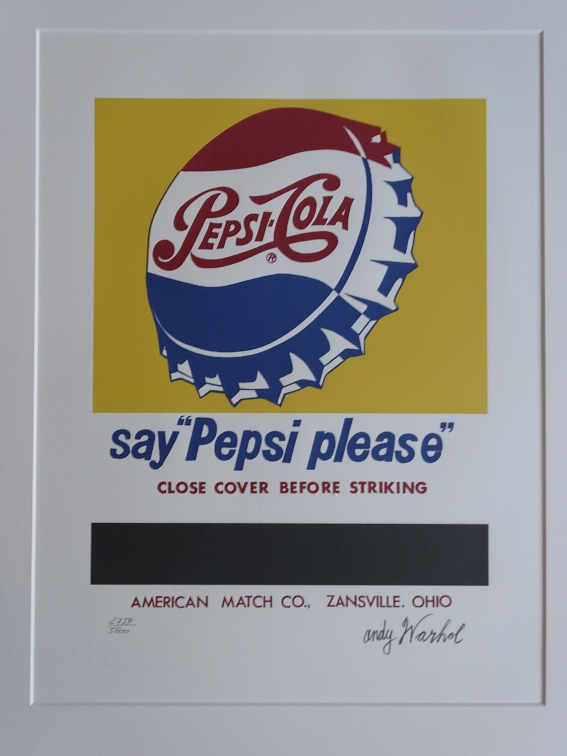 Pepsi Andy Warhol Work on Paper for sale