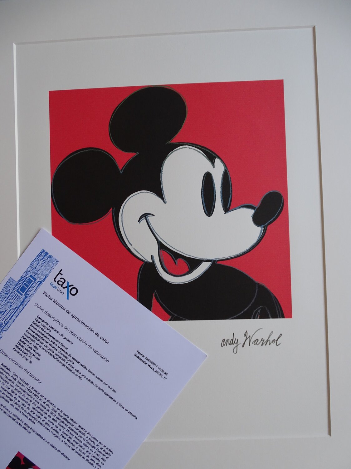Mickey Mouse Andy Warhol Work on Paper for sale