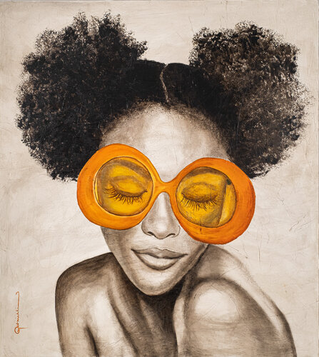 Miss Orange1 by Federica Gabrielli, Painting for Sale on Singulart