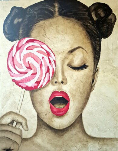 Candy girl by Federica Gabrielli, Painting for Sale on Singulart