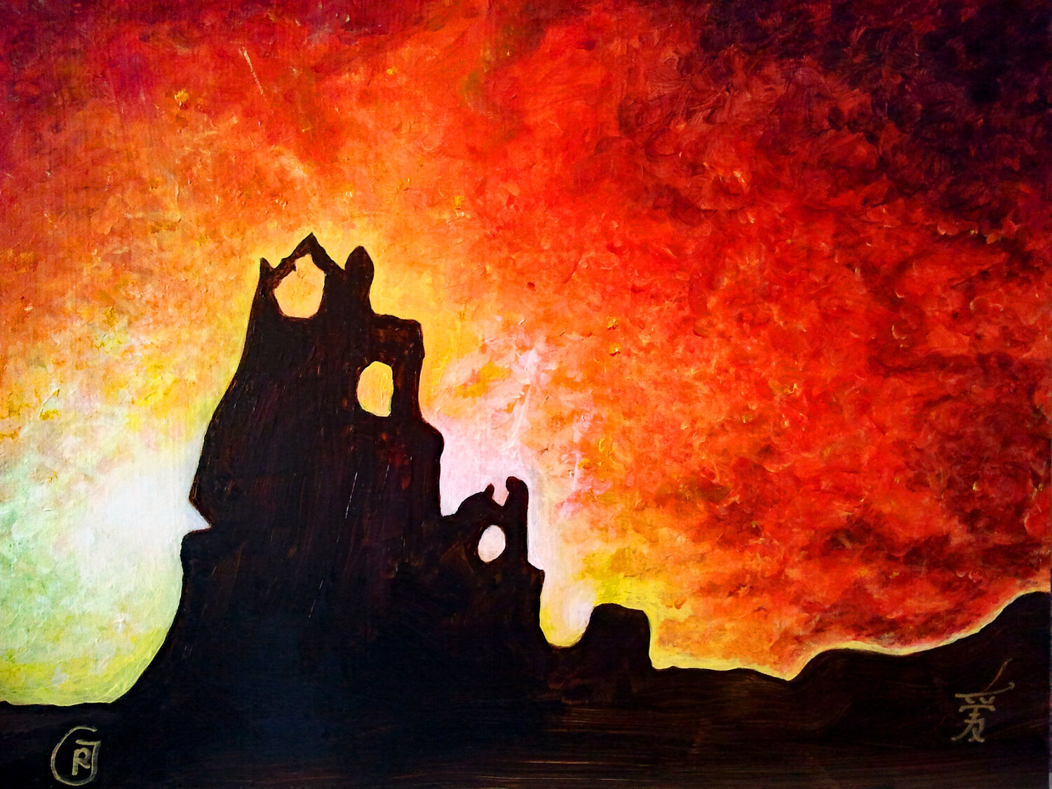 Red Sunset and a Castle Rhia Janta-Cooper