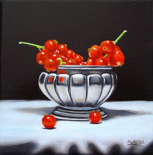 Groseilles en argent // Silver currants de Jean-Pierre Walter, Pintura a la venta en Singulart