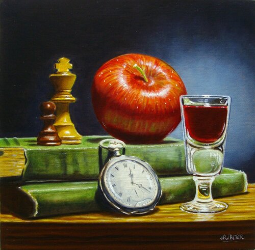 Pomme savante // Savant apple by Jean-Pierre Walter, 회화 for Sale on Singulart