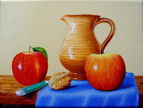 2 pommes sur table // 2 apples on the table Jean-Pierre Walter