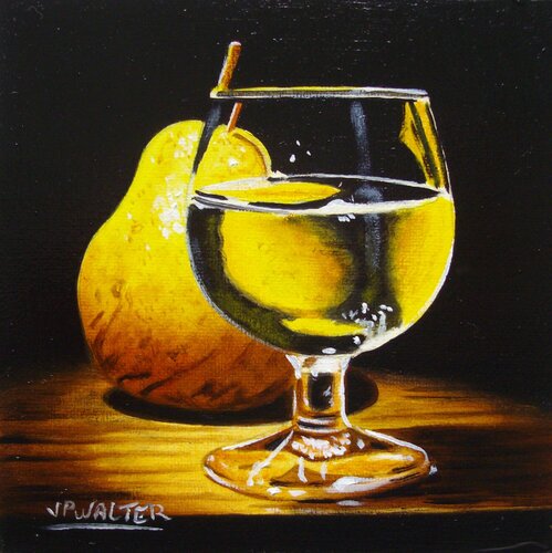 Poire timide // Shy pear by Jean-Pierre Walter, Painting for Sale on Singulart