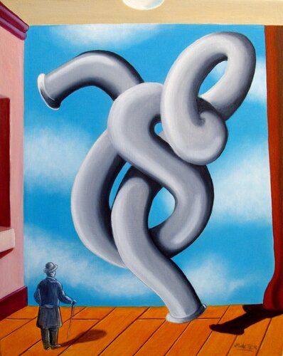 Le cerbère magnétique d'Hegel // Hegel's Magnetic Cerberus par Jean-Pierre Walter, Peinture en vente sur Singulart