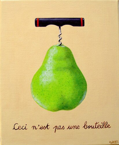 Ceci n'est pas une bouteille // This is not a bottle by Jean-Pierre Walter, Painting for Sale on Singulart