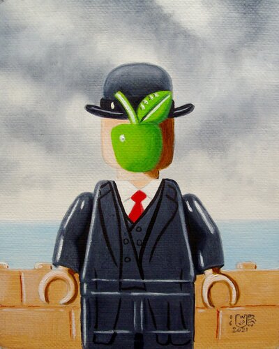 Le fils de l'Homme (version Lego) by Jean-Pierre Walter, Painting for Sale on Singulart