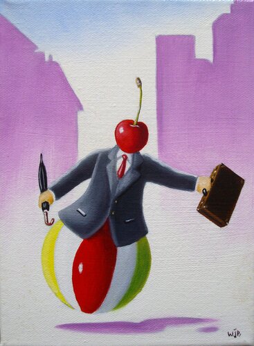 L'Homme pressé // The hurry man di Jean-Pierre Walter, Pittura in vendita su Singulart