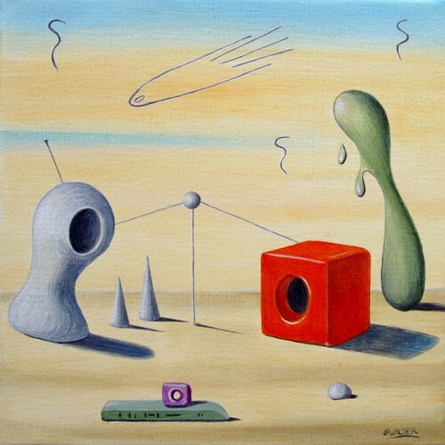 Le mentor endormi // The Sleeping Mentor par Jean-Pierre Walter, Peinture en vente sur Singulart