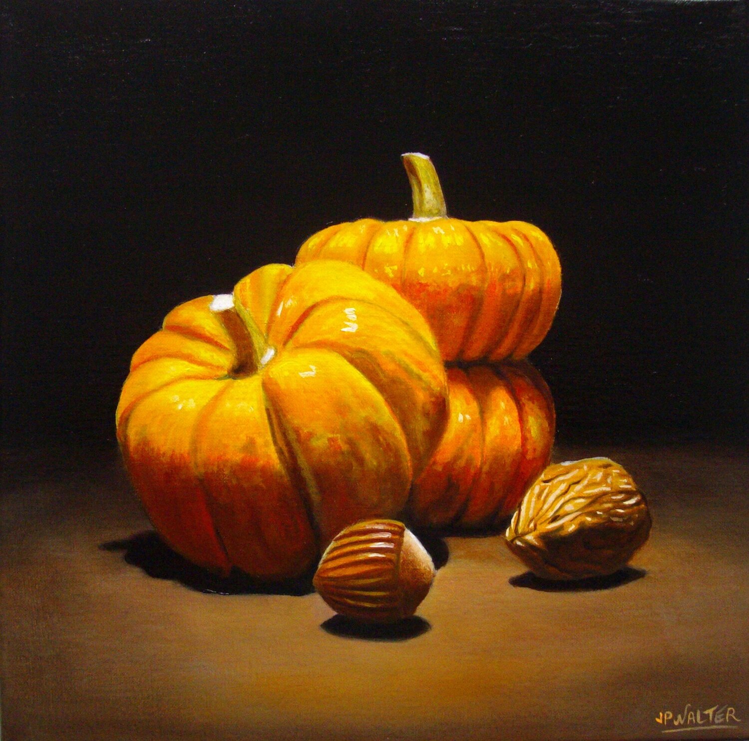 Automne orange // Orange Autumn Jean-Pierre Walter Original painting for sale