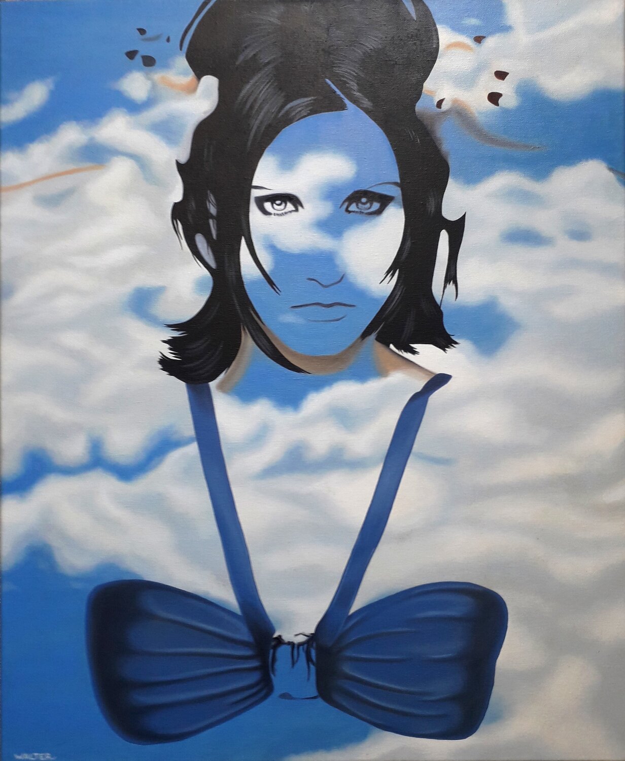 Le fantôme invisible Jean-Pierre Walter Origineel schilderij te koop