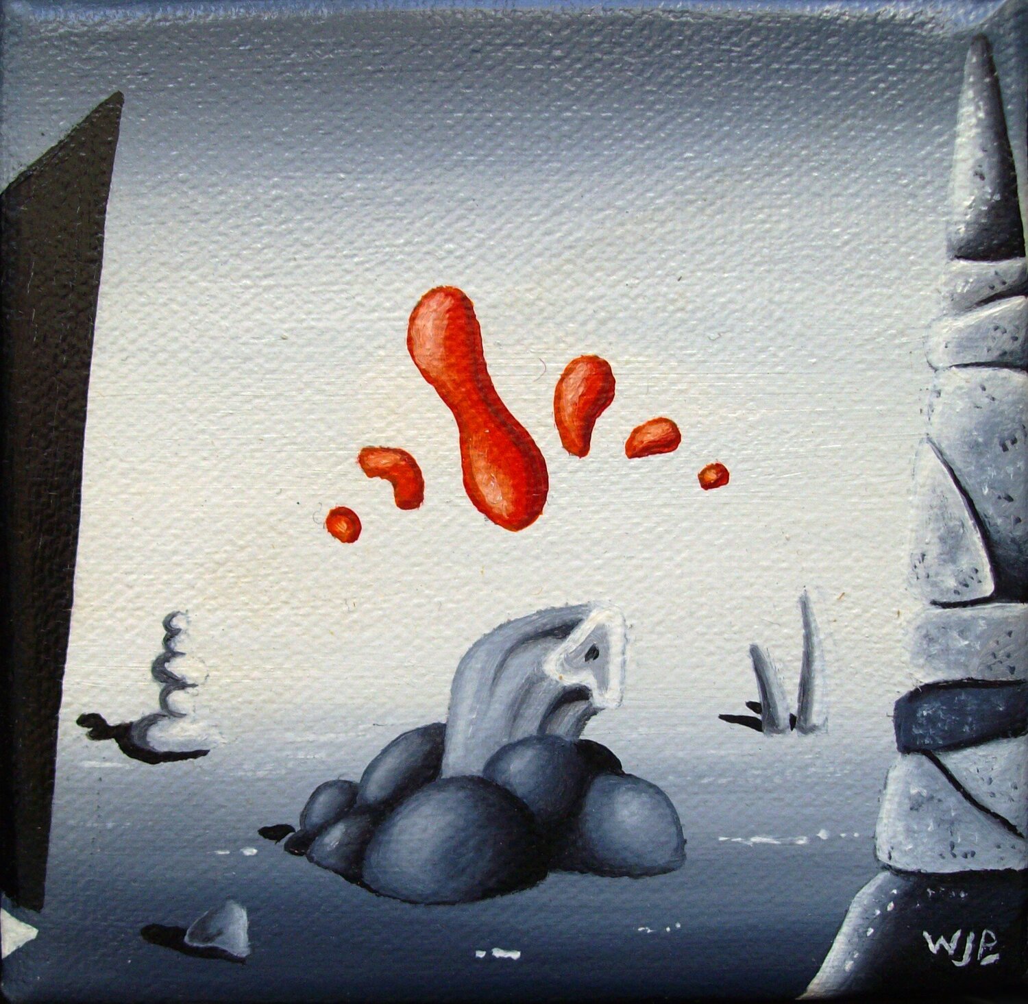 L'épée de Damoclès // The Sword of Damocles Jean-Pierre Walter Originalgemälde zu verkaufen