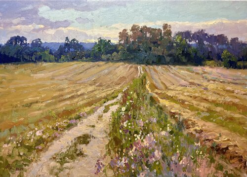 Evening in the Field van Andrei Belaichuk, Schilderij te koop op Singulart