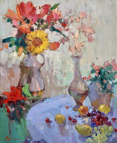 Evening still life di Andrei Belaichuk, Pittura in vendita su Singulart