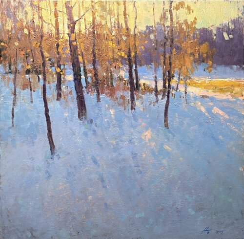 Winter sun di Andrei Belaichuk, Pittura in vendita su Singulart