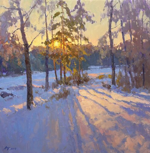 Winter forest van Andrei Belaichuk, Schilderij te koop op Singulart