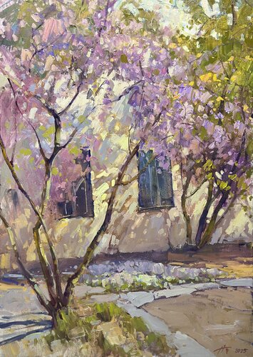 A City Embraced by Spring van Andrei Belaichuk, Schilderij te koop op Singulart