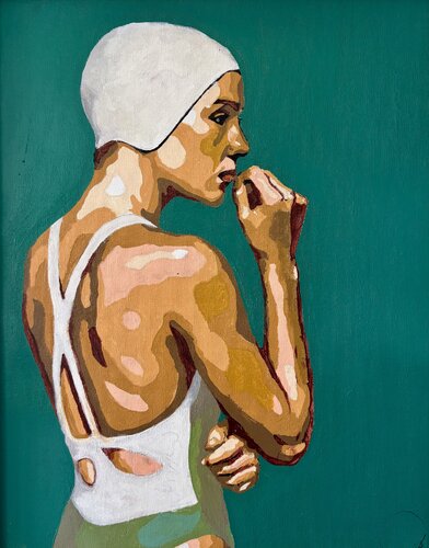 L’attente by David Albert, Painting for Sale on Singulart