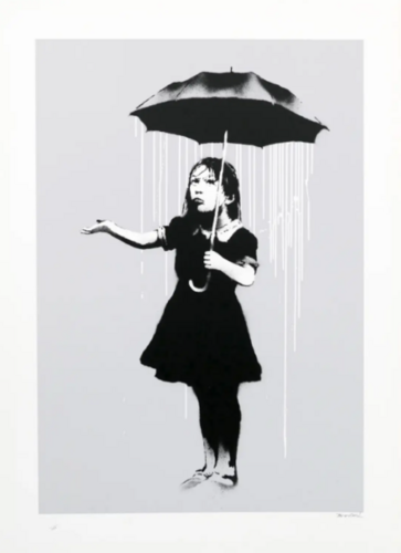 NOLA (White Rain) by Banksy, Work on Paper for Sale on Singulart