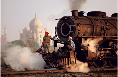 Taj and Train, India (large) by Steve McCurry, Photography for Sale on Singulart