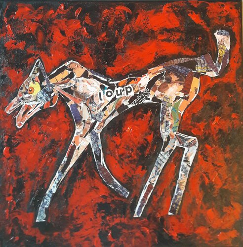 LE LOUP van Christiane Guerry, Schilderij te koop op Singulart