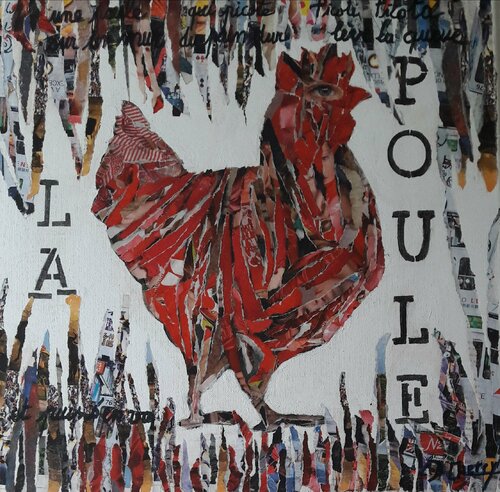 LA POULE van Christiane Guerry, Schilderij te koop op Singulart