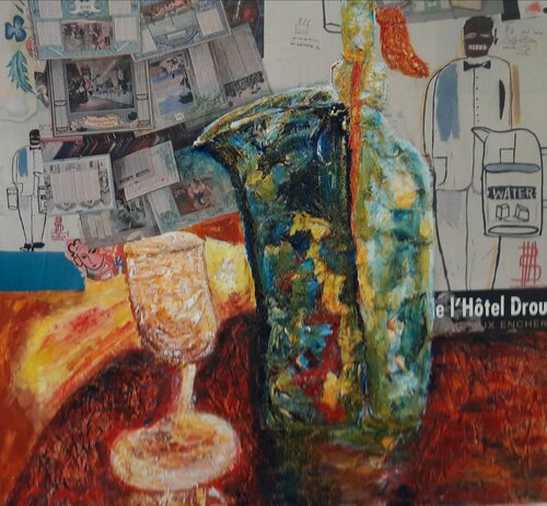 COMPOSITION A LA CARAFE van Christiane Guerry, Schilderij te koop op Singulart