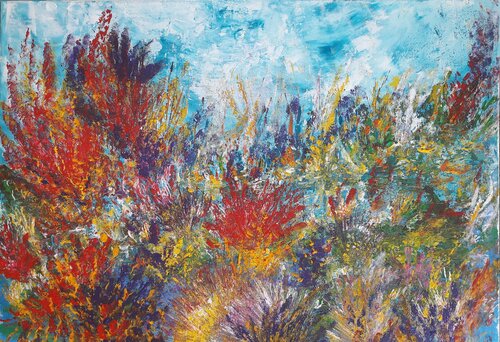 BLUE STORY von Christiane Guerry, Malerei kaufen auf Singulart