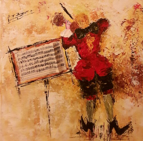 LA 1ERE OEUVRE DE MOZART van Christiane Guerry, Schilderij te koop op Singulart