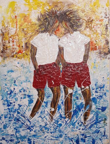 2 GARCONS von Christiane Guerry, Malerei kaufen auf Singulart