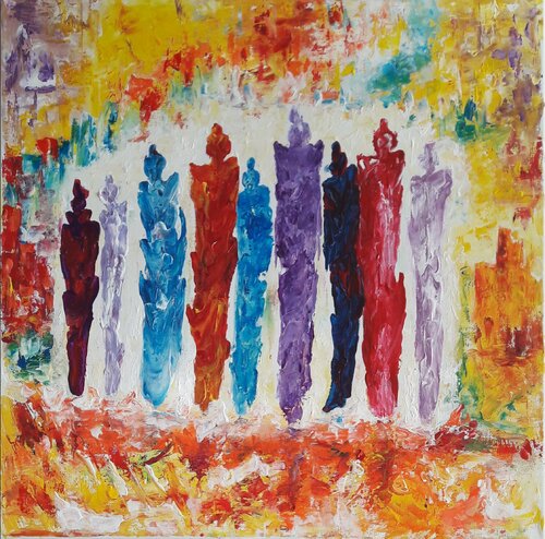 COMMUNAUTE 3 van Christiane Guerry, Schilderij te koop op Singulart