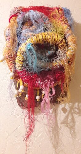 SYMPHONIE EN BLEU ET JAUNE von Christiane Guerry, Textil kaufen auf Singulart