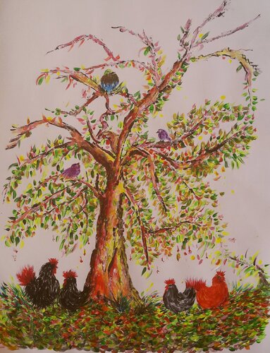 OCTOBRE ROSE van Christiane Guerry, Schilderij te koop op Singulart
