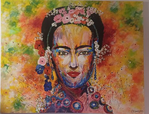 FRIDA KAHLO FEMME LIBRE by Christiane Guerry, Painting for Sale on Singulart