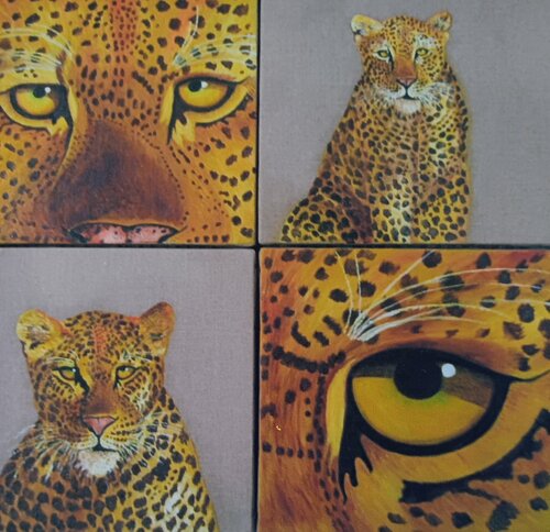 LES FELINS par Christiane Guerry, Peinture en vente sur Singulart