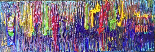 NUANCES BLEUES, ROUGE ET JAUNE von Christiane Guerry, Malerei kaufen auf Singulart
