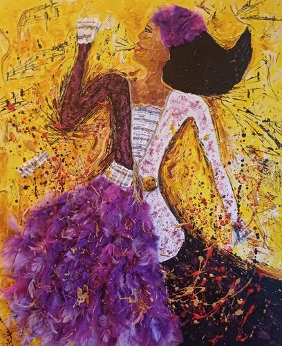 DIVA AUX PLUMES II von Christiane Guerry, Malerei kaufen auf Singulart